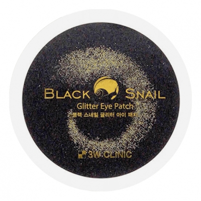 Купить 3W CLINIC Гидрогелевые патчи для кожи вокруг глаз с муцином черной улитки Black Snail Glitter Eye Patch 60шт в магазине Мята Молл