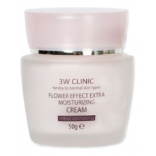 3W CLINIC Крем для лица Flower Effect Extra Moisturizing Cream 50г