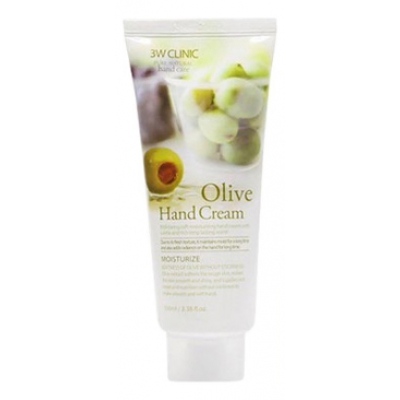 Купить 3W CLINIC Крем для рук с экстрактом оливы Moisturize Olive Hand Cream 100мл в магазине Мята Молл