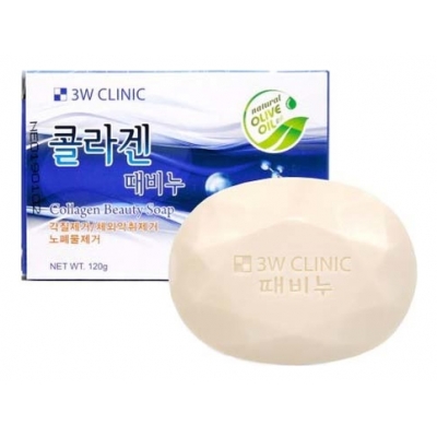 Купить 3W CLINIC Мыло для тела с коллагеном Collagen Beauty Soap 120г в магазине Мята Молл