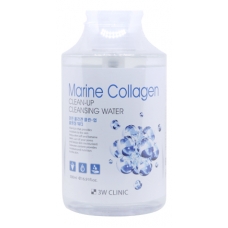 3W CLINIC Очищающая вода для снятия макияжа с морским коллагеном Marine Collagen Clean-Up Cleansing Water 500мл
