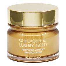3W CLINIC Омолаживающий крем для лица с коллагеном и коллоидным золотом Collagen & Luxury Gold Cream 100г