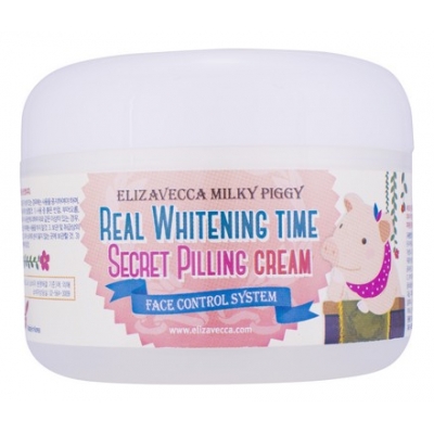 Купить Elizavecca Осветляющий крем-пилинг для лица Milky Piggy Real Whitening Time Secret Pilling Cream 100г в магазине Мята Молл