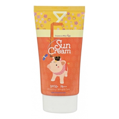 Купить Elizavecca Солнцезащитный крем Milky Piggy Sun Cream SPF50+ PA+++ 50мл в магазине Мята Молл