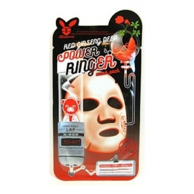 Купить Elizavecca Тканевая маска для лица с экстрактом красного женьшеня Red Ginseng Deep Power Ringer Pack Mask в магазине Мята Молл