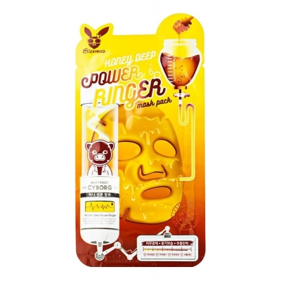 Купить Elizavecca Тканевая маска для лица с медом Power Ringer Mask Pack Honey Deep в магазине Мята Молл