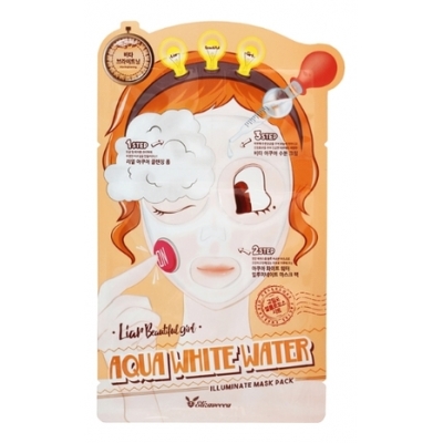 Купить Elizavecca Трехступенчатая маска для лица увлажняющая 3-Step Aqua White Water Illuminate Mask Pack в магазине Мята Молл