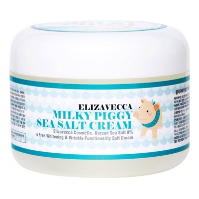Купить Elizavecca Увлажняющий крем для лица Milky Piggy Sea Salt Cream 100г в магазине Мята Молл