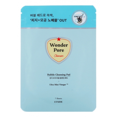 Купить Etude House Очищающие ватные диски для лица с пропиткой Wonder Pore Cleansing Pad 7шт в магазине Мята Молл