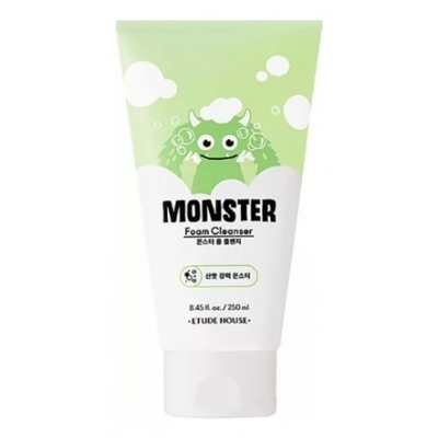 Купить Etude House Освежающая пенка для умывания Monster Foam Cleanser 250мл в магазине Мята Молл