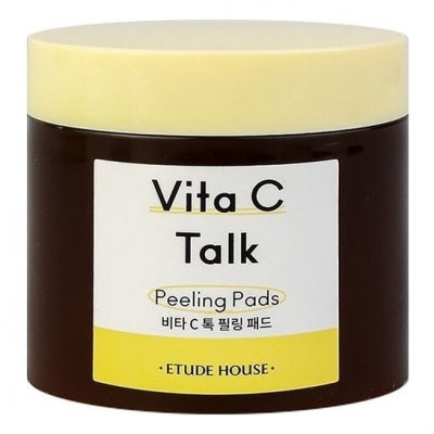 Купить Etude House Пилинг-диски для лица с витамином C Vita C-Talk Peeling Pads 60шт в магазине Мята Молл