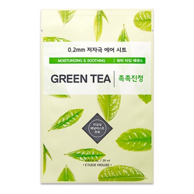 Купить Etude House Тканевая маска для лица с экстрактом зеленого чая 0.2 Therapy Air Mask Green Tea 20мл в магазине Мята Молл
