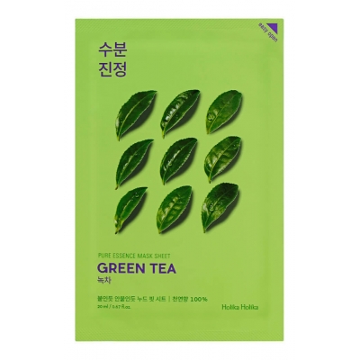Купить Holika Holika Противовоспалительная тканевая маска с экстрактом зеленого чая Pure Essence Mask Sheet Green Tea 20мл в магазине Мята Молл