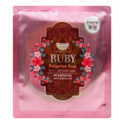 Купить Koelf Гидрогелевая маска для лица с натуральным экстрактом болгарской розы Ruby & Bulgarian Rose Hydro Gel Mask Pack в магазине Мята Молл
