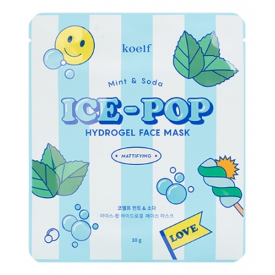 Купить Koelf Гидрогелевая маска с экстрактом мяты и содой Mint & Soda Ice-Pop Hydrogel Face Mask 30г в магазине Мята Молл
