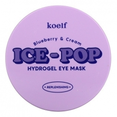 Koelf Гидрогелевые патчи для кожи вокруг глаз с экстрактом черники Blueberry & Cream Ice-pop Hydrogel Eye Mask 60шт