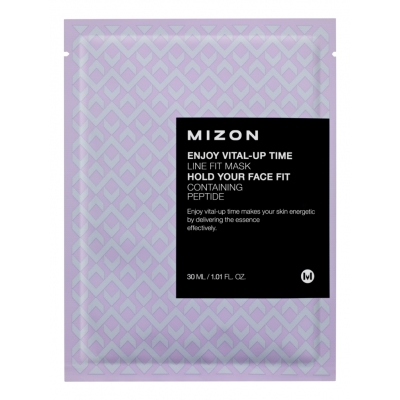 Купить Mizon Маска листовая для подтяжки овала лица Enjoy Vital-Up Time Line Fit Mask 30мл в магазине Мята Молл