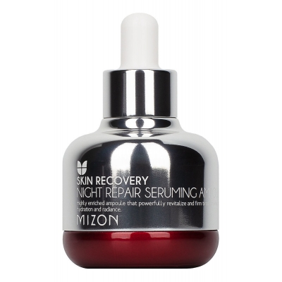 Купить Mizon Ночная восстанавливающая сыворотка для лица Skin Recovery Night Repair Seruming Ampoule 30мл в магазине Мята Молл