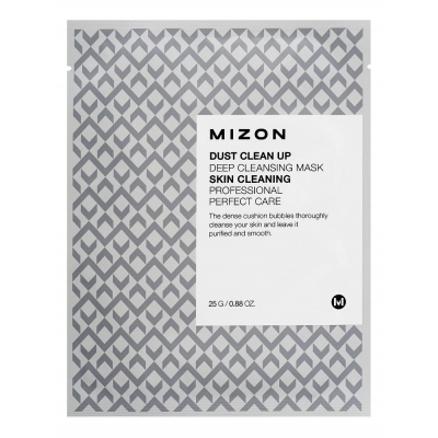Купить Mizon Тканевая маска для лица очищающая Dust Clean Up Deep Cleansing Mask 25г в магазине Мята Молл