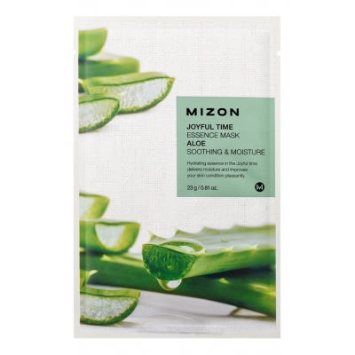 Купить Mizon Тканевая маска для лица с экстрактом алоэ Joyful Time Essence Mask Aloe 23г в магазине Мята Молл