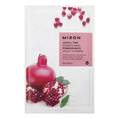 Купить Mizon Тканевая маска для лица с экстрактом гранатового сока Joyful Time Essence Mask Pomegranate 23г в магазине Мята Молл