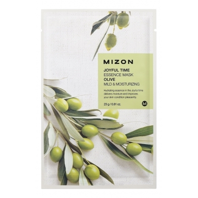 Купить Mizon Тканевая маска для лица с экстрактом оливы Joyful Time Essence Mask Olive 23г в магазине Мята Молл