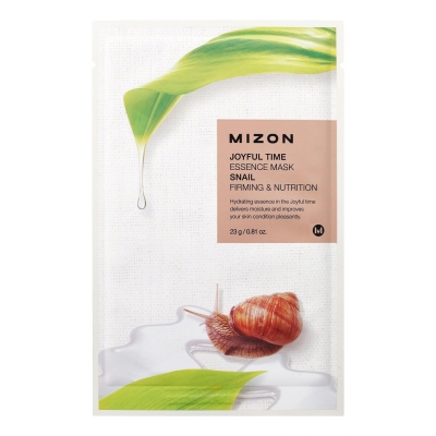 Купить Mizon Тканевая маска для лица с экстрактом улиточного муцина Joyful Time Essence Mask Snail 23мл в магазине Мята Молл