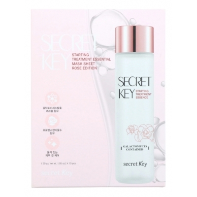 Купить Secret Key Антивозрастная маска для лица Starting Treatment Essential Mask Sheet Rose Edition 30г в магазине Мята Молл