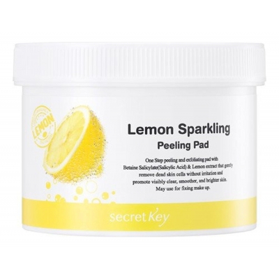 Купить Secret Key Диски ватные для пилинга Lemon Sparkling Peeling Pad 70шт в магазине Мята Молл