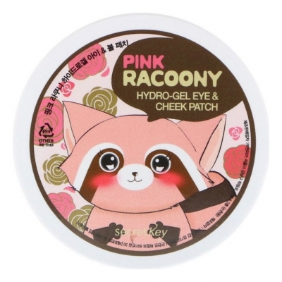 Купить Secret Key Патчи для кожи вокруг глаз и скул гидрогелевые Pink Racoony Hydro-Gel Eye & Cheek Patch в магазине Мята Молл