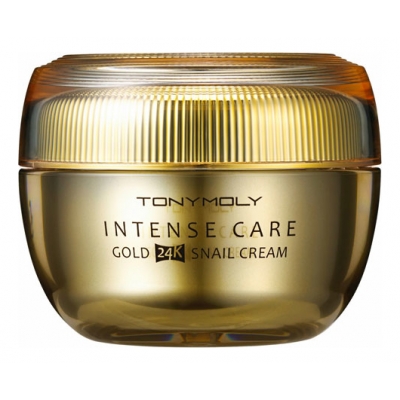 Купить Tony Moly Крем для лица с экстрактом улиточного муцина и золота Intense Care Gold 24K Snail Cream 45мл в магазине Мята Молл