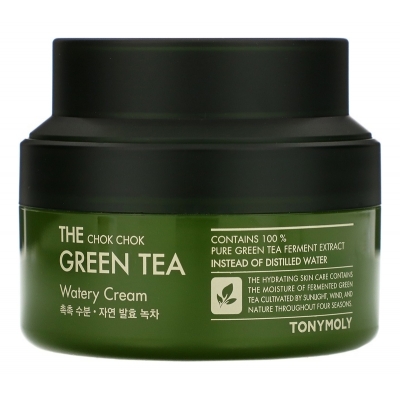 Купить Tony Moly Крем для лица The Chok Chok Green Tea Watery Cream 60мл в магазине Мята Молл