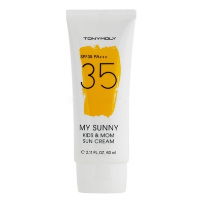 Купить Tony Moly Солнцезащитный крем для лица My Sunny Kids & Mom Sun Cream SPF35 PA+++ 60мл в магазине Мята Молл