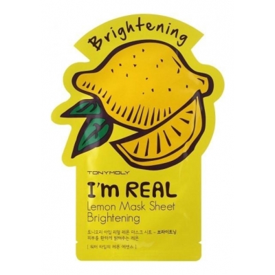 Купить Tony Moly Тканевая маска для лица с экстрактом лимона I'm Real Lemon Mask Sheet 21мл в магазине Мята Молл