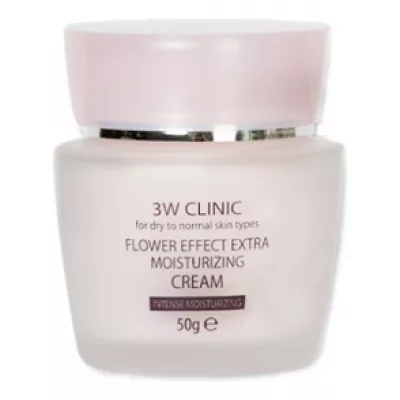 Купить 3W CLINIC Крем для лица Flower Effect Extra Moisturizing Cream 50г в магазине Мята Молл