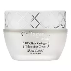 3W CLINIC Осветляющий крем для лица с коллагеном Collagen White Whitening Cream 60мл