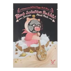 Elizavecca Тканевая маска для лица кислородная Witch Piggy Hell-Pore Black Solution Bubble Serum Mask Pack 28г