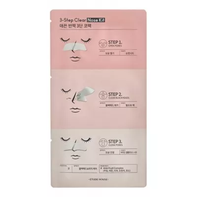 Купить Etude House Патчи для носа 3-Step Clear Nose Kit 150г в магазине Мята Молл