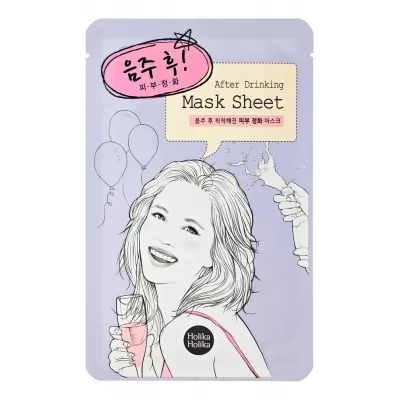 Купить Holika Holika Тканевая маска для лица After Drinking Mask Sheet 16мл в магазине Мята Молл
