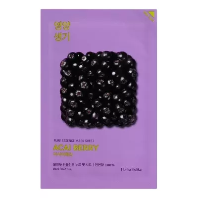 Купить Holika Holika Витаминизирующая маска для лица с экстрактом ягод асаи Pure Essence Mask Sheet Acai Berry 20мл в магазине Мята Молл